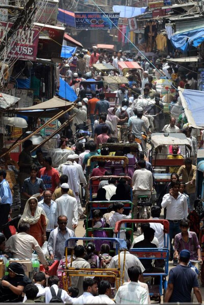 While India’s economy is growing at the fastest pace and the stock market is booming, about 20 per cent of the population lives below the poverty line. Raveendran / AFP

