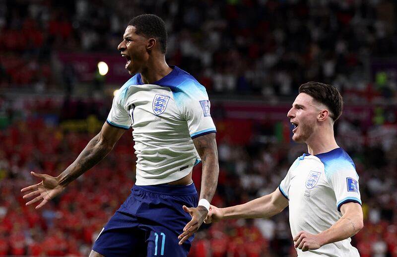 Marcus Rashford 9 - Had a first-half chance when he ran at the goalkeeper but failed to lift the ball over. Wonderful free-kick over the Welsh wall after 51 gave England the lead, then he won the ball back within a minute which led to the second. And he got the third, smashing it with his left foot. Getty Images