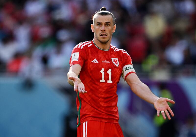 Wales' Gareth Bale reacts. Reuters