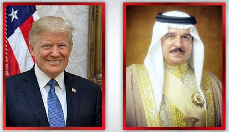 King Hamad bin Isa Al Khalifa has been granted the “Legion of Merit” (Degree of Chief Commander) by US President, Donald J. Trump, in recognition of his remarkable efforts to strengthen the Bahrain-US friendship relations and solid partnership. courtesy: Bahrain News Agency