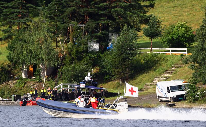 Extensive searches were carried out for missing children off Utoya Island in the days after the massacre.