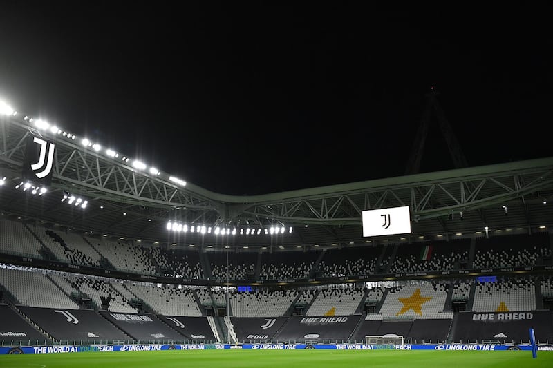 A view of the empty Allianz Stadium before the match between Juventus and Napoli was cancelled. Getty Images
