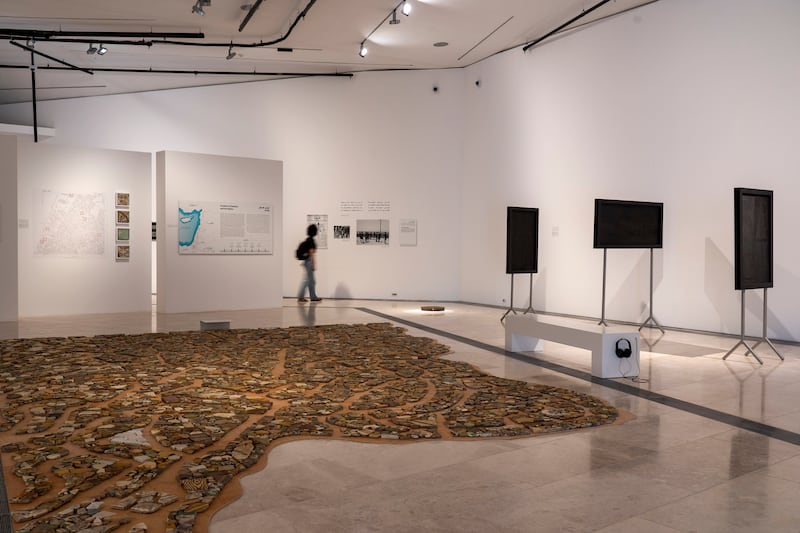 A People by the Sea, an exhibition on view at the Palestinian Museum near Ramallah. Photo: Hareth Yousef
