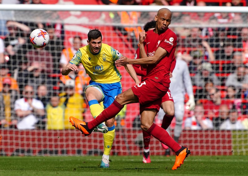Fabinho – 7. Was in the right place at the right time to halt a Forest counterattack in the 21st minute. Set up Jota for Liverpool’s opener with a header back into the danger area. PA
