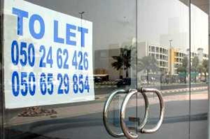 Dubai, 26th August 2009.  Commercial and office spaces for rent, along Damascus street in Al Ghusais.  (Jeffrey E Biteng / The National) *** Local Caption ***  JB17-Tolet.jpg