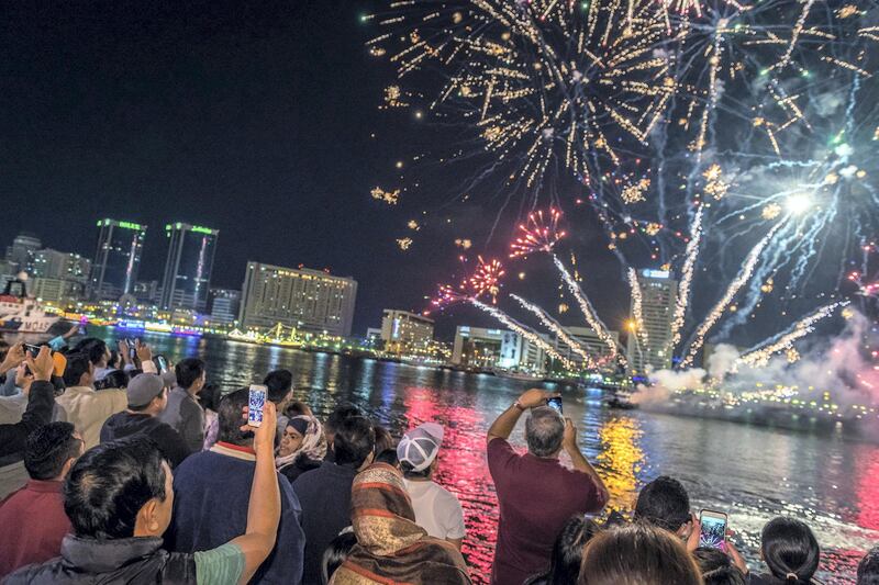 Diwali fireworks over Dubai Creek. Courtesy Marsa Al Seef