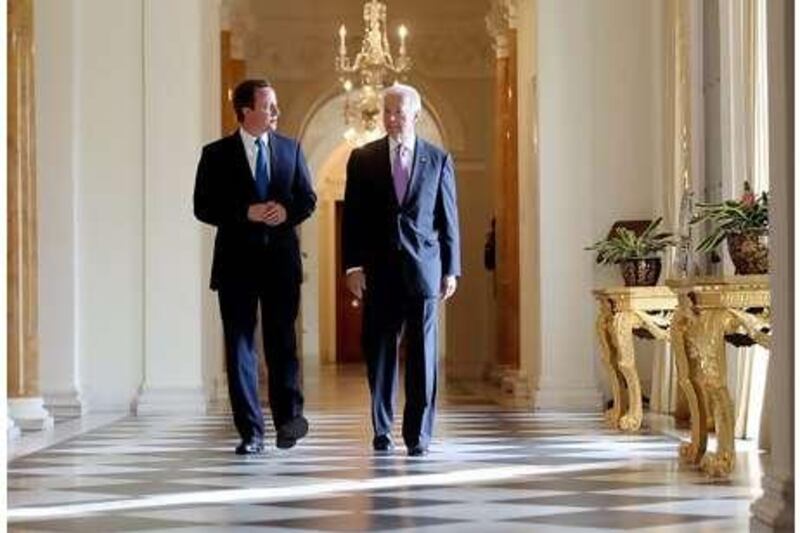 David Cameron heads to America following his meeting with Joe Biden yesterday.