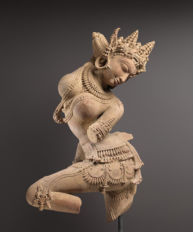 ‘Celestial dancer (Devata)’, sandstone, mid-11th century. Photo: Metropolitan Museum of Art