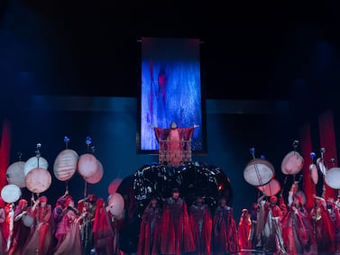 Saudi Arabia’s first grand opera Zarqa Al Yamama made its debut at the King Fahad Cultural Centre in Riyadh. Photo: Theatre and Performing Arts Commission
