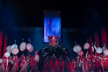 Saudi Arabia’s first grand opera Zarqa Al Yamama made its debut at the King Fahad Cultural Centre in Riyadh. Photo: Theatre and Performing Arts Commission