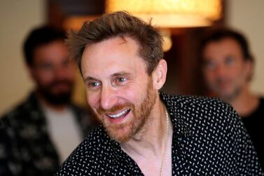 DUBAI , UNITED ARAB EMIRATES , JUNE 12 – 2019 :- French DJ David Guetta during the interview at One & Only Royal Mirage in Dubai. ( Pawan Singh / The National ) For Arts and Culture. Story by Saeed