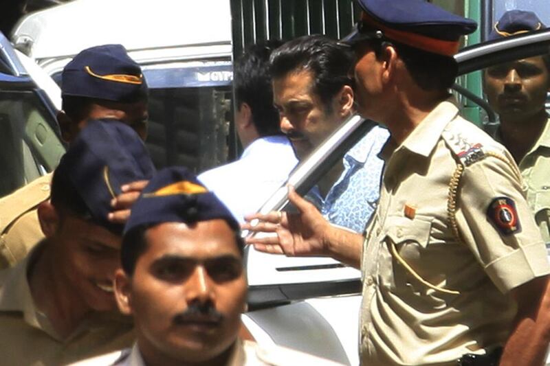 Salman Khan leaves  court. Anshuman Poyrekar / Hindustan Times via Getty Images