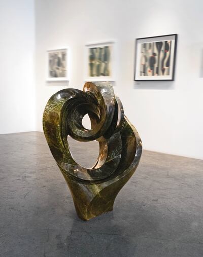 Shona art sculptors use skills and techniques that have been passed down through generations. Pictured is Intertwine by Tawanda Makore. Photo: Mestaria Gallery