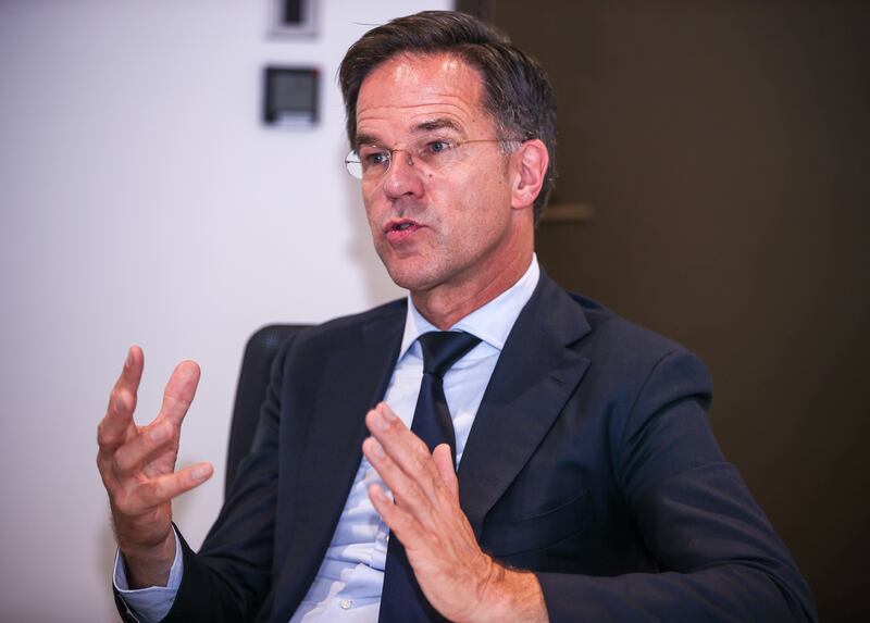 Mr Rutte says deepening ties with the UAE is crucial for his country. Victor Besa / The National