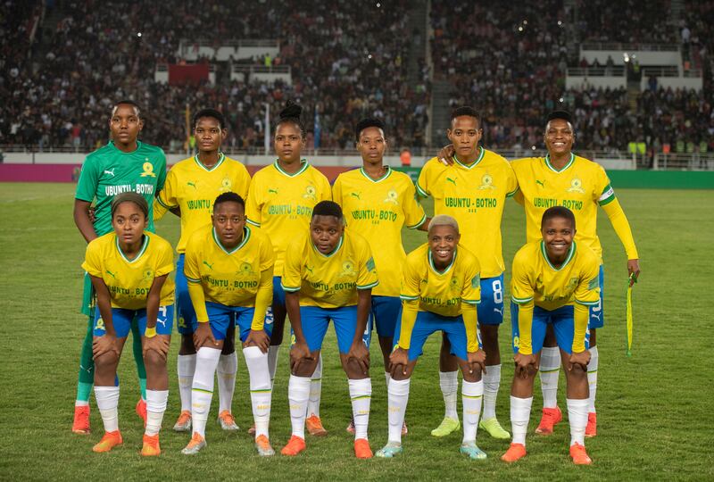 The Mamelodi Sundowns line-up for the final.