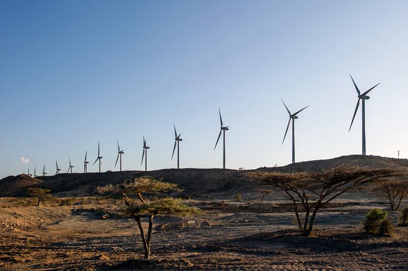 V52-850 kW wind turbines in Lake Turkana, Kenya. Courtesy Vestas Wind Systems A/S