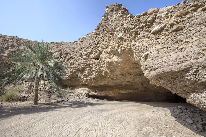 Sharjah, United Arab Emirates-  Al Daba cave at Al Nahwa Village in Sharjah.  Leslie Pableo for The National for Ruba Haza