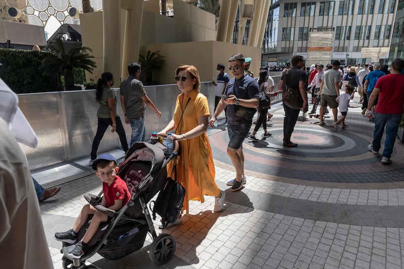 Visitors arrive for the expo's final day. Antonie Robertson / The National