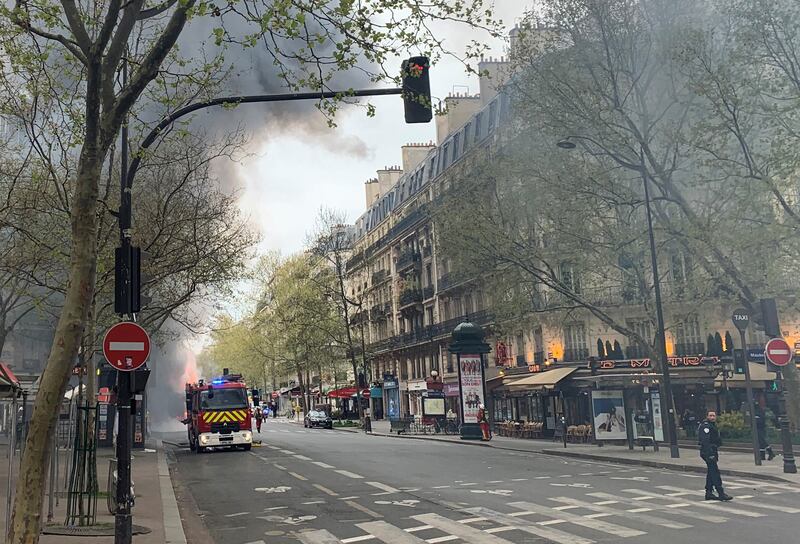 Smoke from the fire in Saint German boulevard was seen from miles around. Reuters