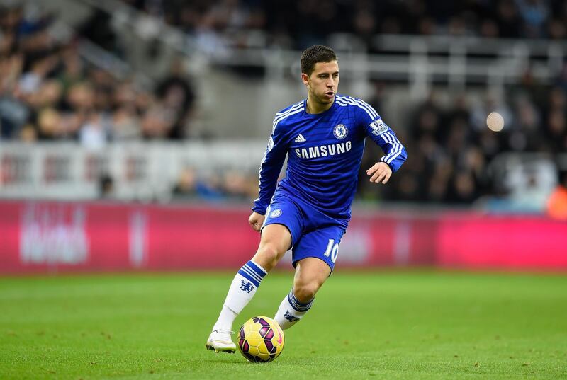 NEWCASTLE UPON TYNE, ENGLAND - DECEMBER 06:  Eden Hazard of Chelsea in action during the Barclays Premier League match between Newcastle United and Chelsea at St James' Park on December 6, 2014 in Newcastle upon Tyne, England.  (Photo by Mike Hewitt/Getty Images)