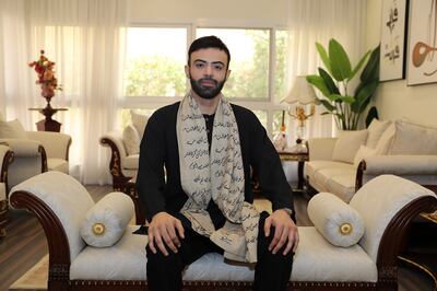 Haroon Tahir, a Pakistani resident, in his Dubai home. Pawan Singh / The National