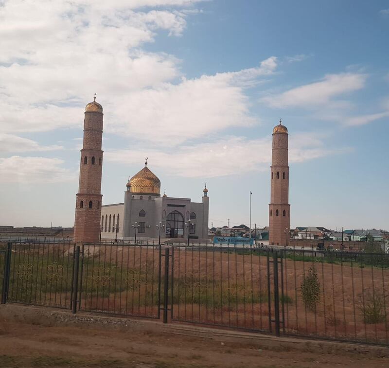 A mosque near the checkpoint into Baikonur city. Erica Alkhershi / The National