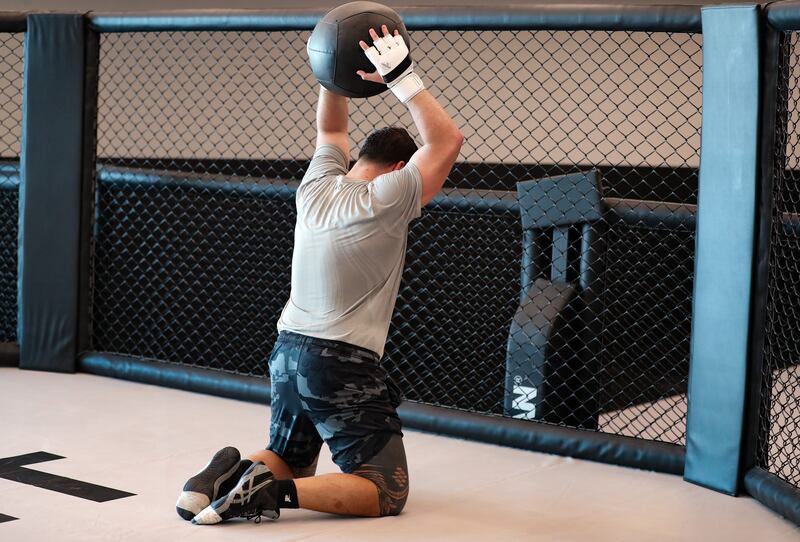 Tai Tuivasa trains at Wellfit, JVC ahead of his UFC heavyweight fight in Paris, France.