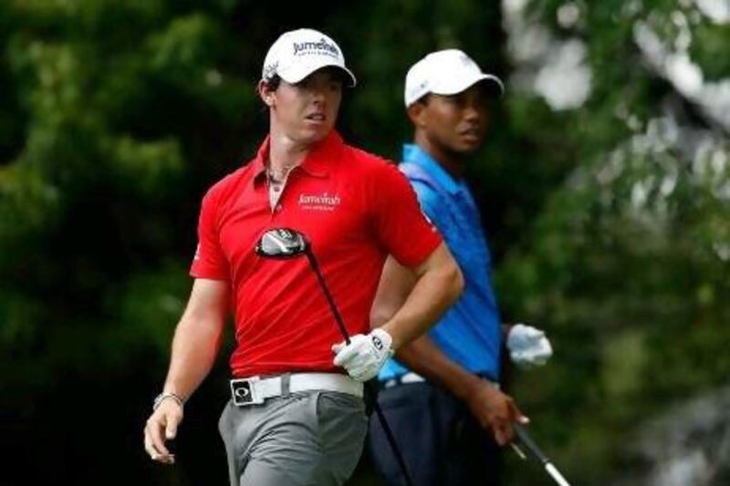 Rory McIlroy and his two major titles have only partially eclipsed Tiger Woods, he of the 14 major titles.