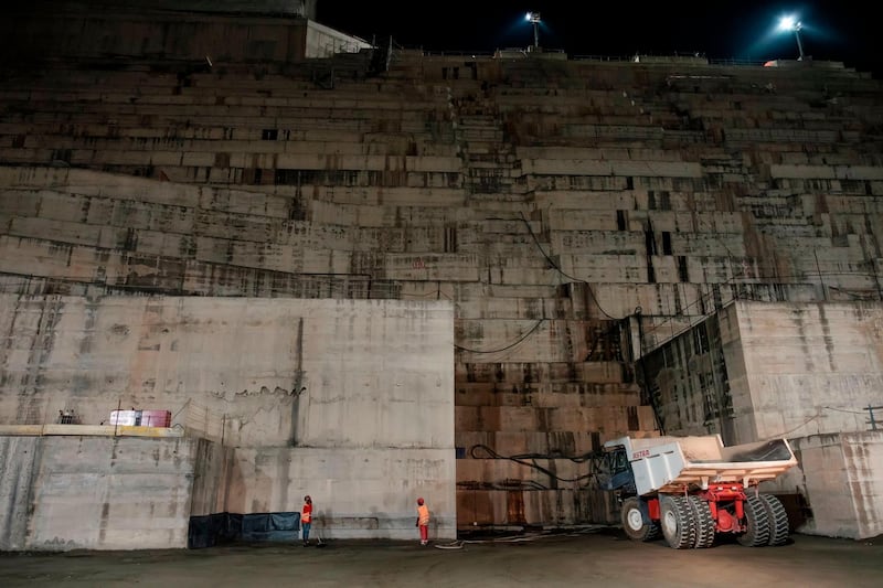 A view of construction work at the site of the Grand Ethiopian Renaissance Dam near Assosa, Ethiopia. AFP, File