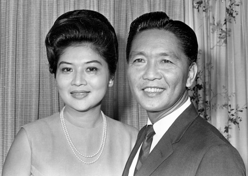 Ferdinand Marcos, President-elect of the Philippines, poses with his wife Imelda, on November 21, 1965, in Manila, Philippines. (AP Photo)