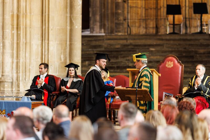 The class of 2020 and 2021 celebrate at their graduation ceremonies this month. Photo: University of Kent