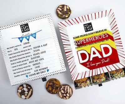 Get a super-dad sleeve or personalise a questionnaire with Lotsa! Lazy Cake.