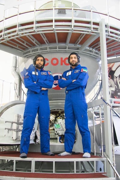 Sultan Al Neyadi and Hazza al Mansouri were selected from thousands of Emiratis to be the first to go into space. They are training in Russia ahead one of the two journeying to the International Space Station in April.