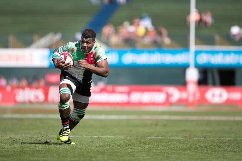 DUBAI, UNITED ARAB EMIRATES - DECEMBER 1, 2018. 

DUBAI HURRICANES, yellow, win the GULF MEN'S LEAGUE game against ABU DHABI HARLEQUINS, 
on the final day of this year's Dubai Rugby Sevens.

(Photo by Reem Mohammed/The National)

Reporter: 
Section:  NA POAN