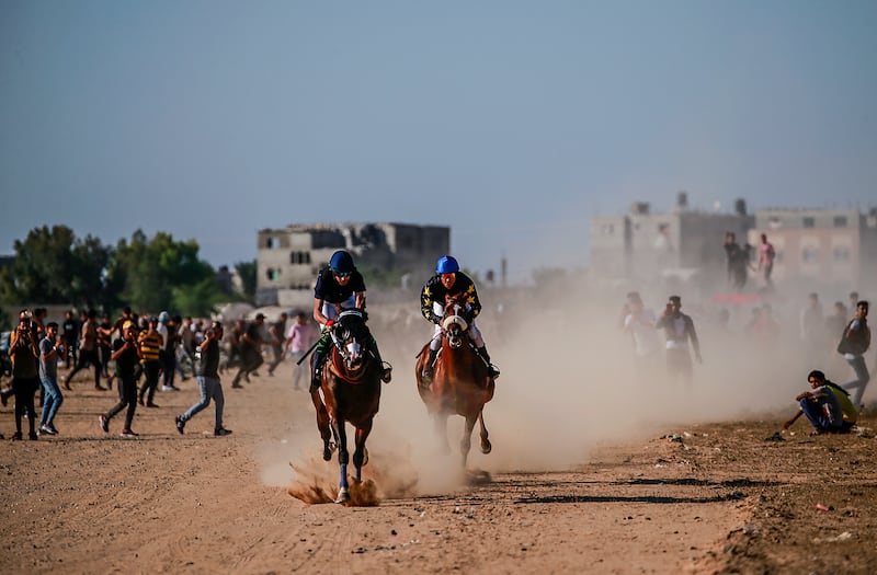 Over the years, Gaza residents have been racing horses, camels and cars at the site.