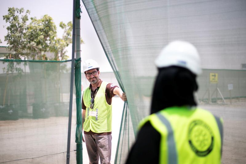 DUBAI, UNITED ARAB EMIRATES - May 30 2019.

Bulent Cengiz, Project Manager, at EXPO 2020's nursery.

Expo 2020's 22-hectare nursery home to thousands of water-efficient native and adaptive plants and trees.

Greening the 4.38 square km Expo site off Jebel Ali is a massive undertaking, with 12,157 trees and palm trees, more than 256,000 shrubs and thousands more of ornamental and flowering plants and grass.

 (Photo by Reem Mohammed/The National)

Reporter: 
Section: NA