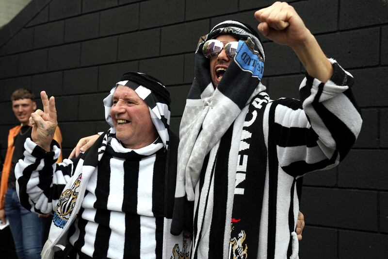 Newcastle United prepare for their match against Tottenham at St. James' Park on Sunday. PA