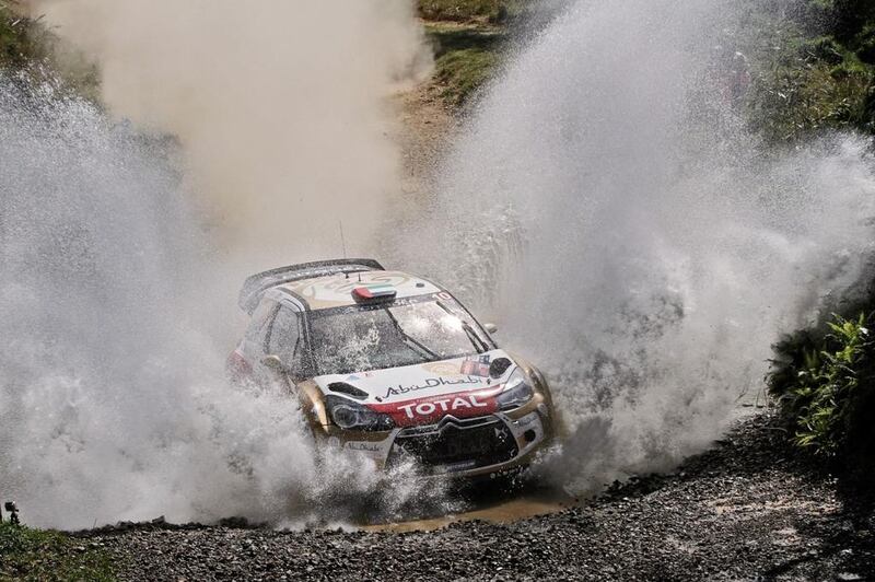 Sheikh Khalid Al Qassimi bounced and banged his way to a ninth-place finish at Rally Australia. Andre Lavadinho / WRC