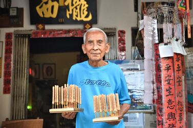 Lee Beng Chuan, Penang's last incense artisan, died this month. Courtesy Ronan O’Connell