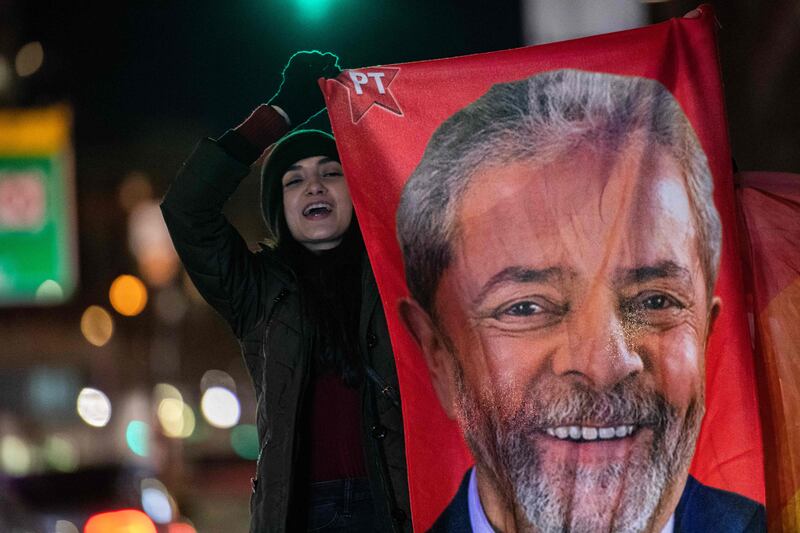 Supporters of Brazil's President Luiz Inacio Lula da Silva rally in solidarity with Brazilian democracy in Boston, Massachusetts. AFP