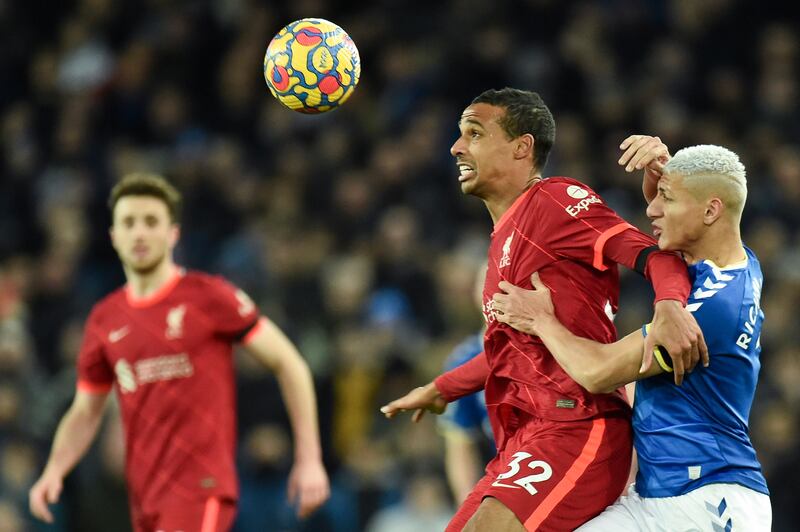 Joel Matip – 7. The centre-back missed a free header from a corner in the second minute but was superb in the air and on the floor during Everton’s spell of pressure. AFP