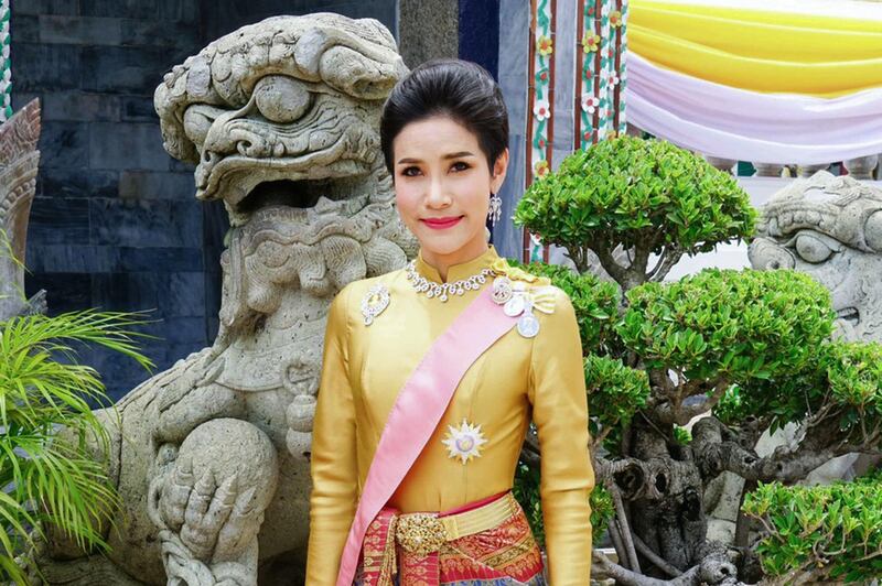 (FILES) In this file undated handout from Thailand's Royal Office received on August 26, 2019, royal noble consort Sineenat Bilaskalayani, also known as Sineenat Wongvajirapakdi, is seen. Thailand's King Maha Vajiralongkorn has stripped his 34-year-old consort of all titles, the palace announced October 21, a shock move less than three months after she was bestowed with a position that had not been used for nearly a century. - -----EDITORS NOTE --- RESTRICTED TO EDITORIAL USE - MANDATORY CREDIT "AFP PHOTO / THAILAND'S ROYAL OFFICE " - NO MARKETING - NO ADVERTISING CAMPAIGNS - DISTRIBUTED AS A SERVICE TO CLIENTS  
 / AFP / THAILAND'S ROYAL OFFICE / Handout / -----EDITORS NOTE --- RESTRICTED TO EDITORIAL USE - MANDATORY CREDIT "AFP PHOTO / THAILAND'S ROYAL OFFICE " - NO MARKETING - NO ADVERTISING CAMPAIGNS - DISTRIBUTED AS A SERVICE TO CLIENTS  
