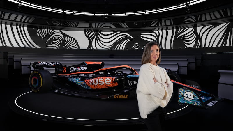 Anna Maria Aoun used line art for her McLaren livery design. Photo: McLaren