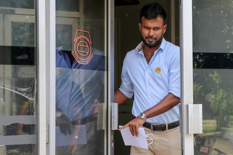 epa08519422 Sri Lankan cricketer Upul Tharanga, who was the opening batsman during the 2011 cricket world cup, leaves after giving a statement on allegations of match-fixing, at the Sri Lanka Police Special Investigations unit for sports-related corruption in Colombo, Sri Lanka, 01 July 2020. Former Minister of Sports of Sri Lanka, Mahindananda Aluthgamage, recently claimed that the final of the 2011 50-over Cricket World Cup was fixed.  EPA/CHAMILA KARUNARATHNE