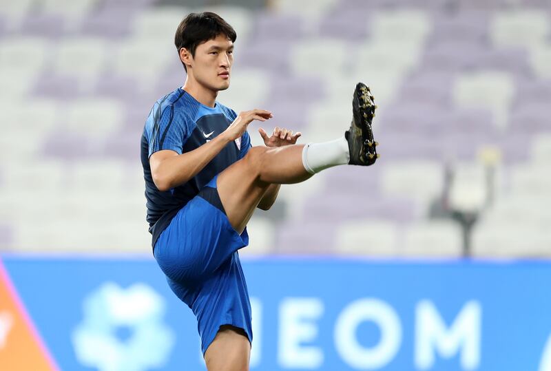 Al Ain's Park Yong-woo during training on Friday
