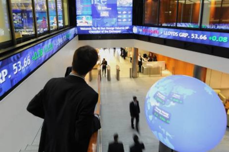 A general view inside the London Stock Exchange, London.