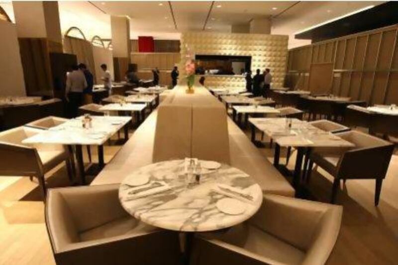 The plush interior of VOGUE Cafe in The Dubai Mall. Pawan Singh / The National