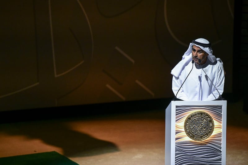 Ali bin Tamim is the chairman of Abu Dhabi Arabic Language Centre, which organises the Sheikh Zayed Book Awards. Khushnum Bhandari / The National
