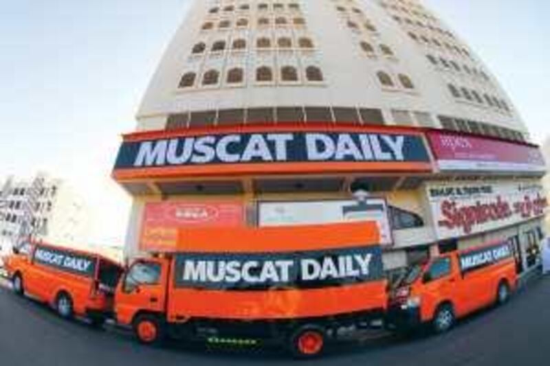 Muscat Daily delivery trucks in Muscat, Oman. Courtesy Muscat Daily