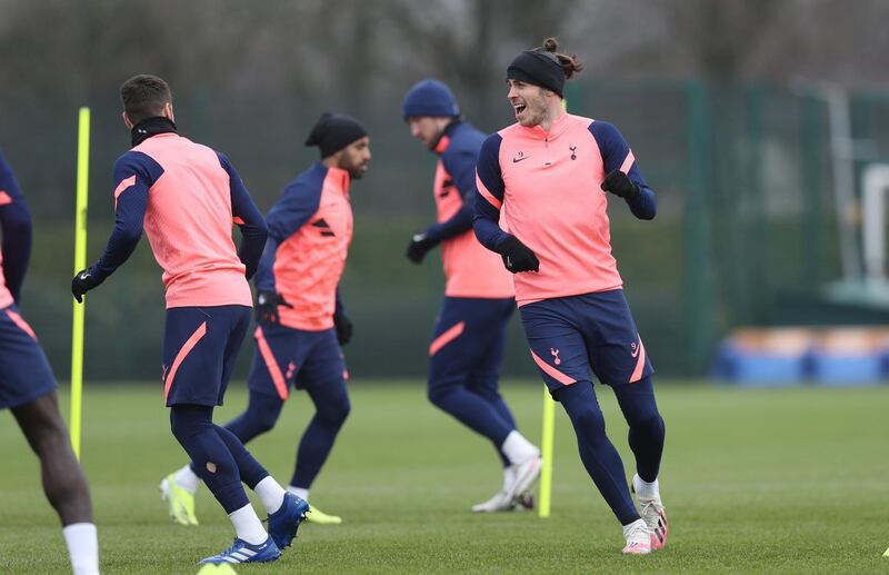 ENFIELD, ENGLAND - JANUARY 27: Gareth Bale of Tottenham Hotspur during the Tottenham Hotspur training session at Tottenham Hotspur Training Centre on January 27, 2021 in Enfield, England. (Photo by Tottenham Hotspur FC/Tottenham Hotspur FC via Getty Images)